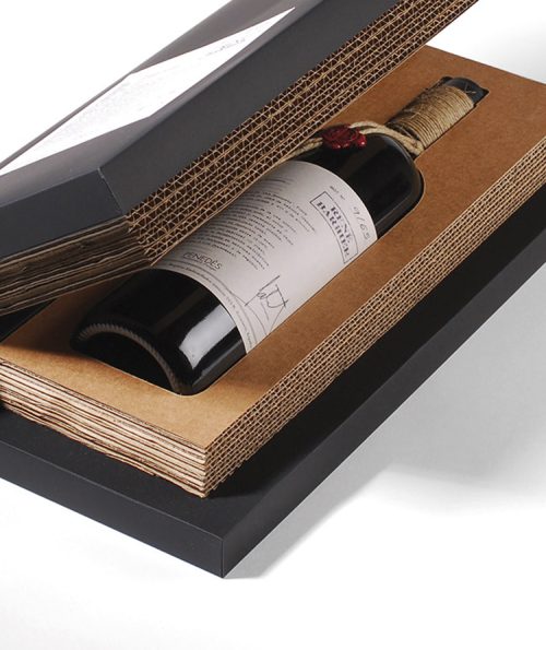 Un emballage élégant pour de bouteilles de vin